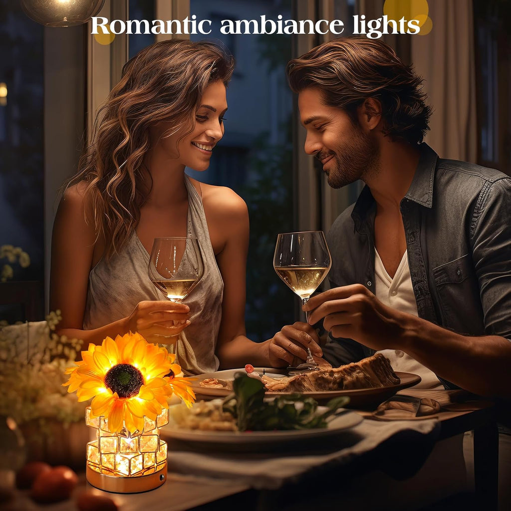 Sunflower Touch Table Lamp, Rechargeable