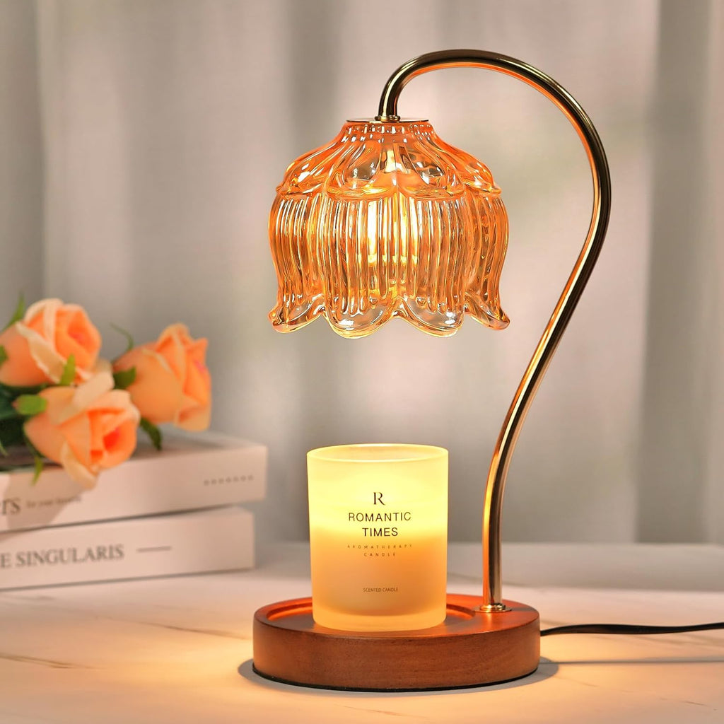 Flower Candle Warmer Lamp, Dimmable, Timer, Gift